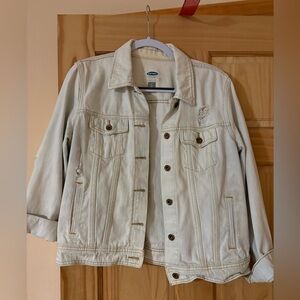 Old Navy Off-White Denim Jacket